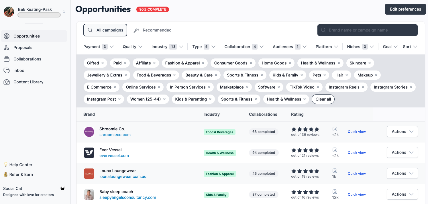 Social Cat - Discover micro influencers